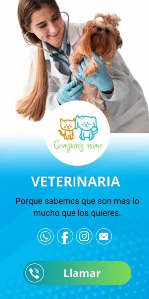 Tarjeta/presentación profesional veterinaria