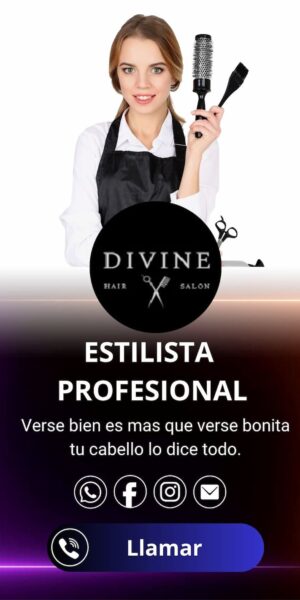 Tarjeta/presentación profesional estilista