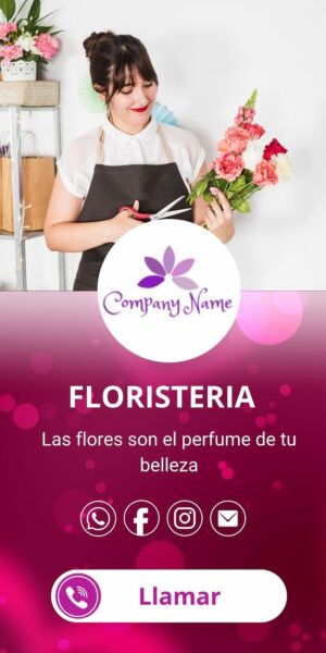 Tarjeta/presentación profesional floristería