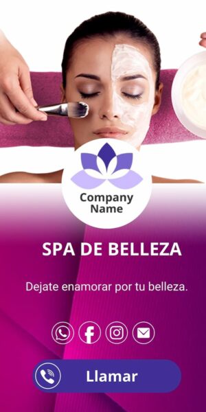 Tarjeta/presentación profesional spa de belleza